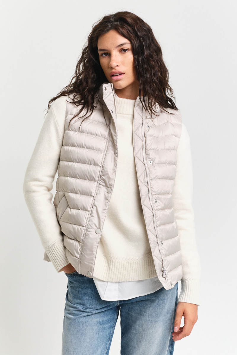 VESTA GANT LIGHT DOWN VEST CLOUDY GREY