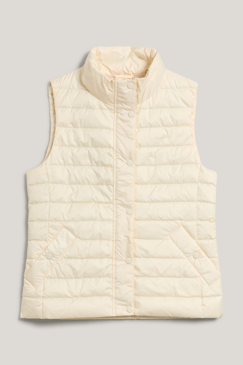 VESTA GANT LIGHT DOWN VEST CREAM