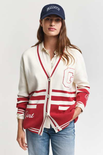 SVETER GANT VARSITY CARDIGAN - Fotografia č. 1