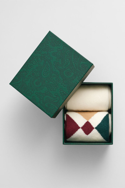 ZOKNI GANT ARGYLE SOCKS 2-PACK GB - Kép 1