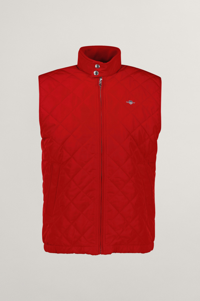 VESTA GANT QUILTED WINDCHEATER VEST RUBY RED