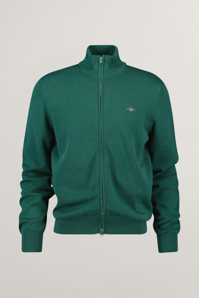 SVETR GANT CASUAL COTTON ZIP CARDIGAN - Fotografie č. 1