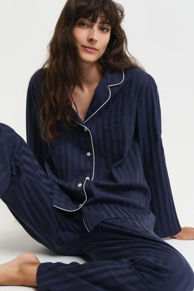 PYŽAMO GANT SATIN STRIPE PAJAMA SET GB - Fotografia č. 4