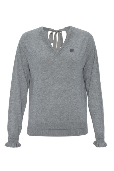 PULÓVER DKNY V NECK SWEATER W/BAC - Kép 1