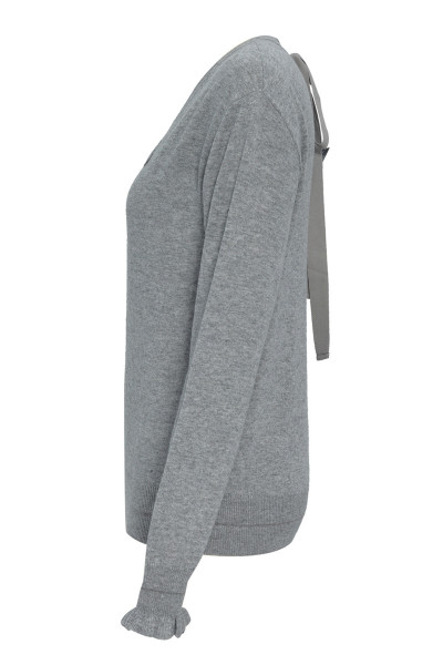 PULÓVER DKNY V NECK SWEATER W/BAC - Kép 2