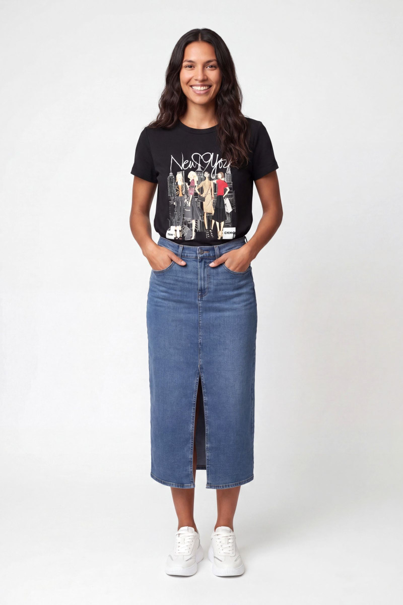 Póló Dkny S/S New York Girls T Black