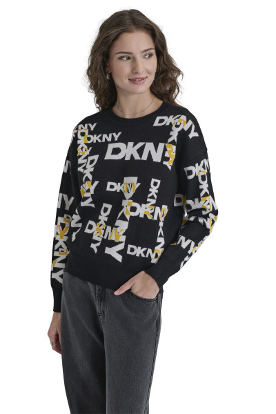 KARDIGAN DKNY L/S LEGACY ALL OVER - Fotografie č. 1