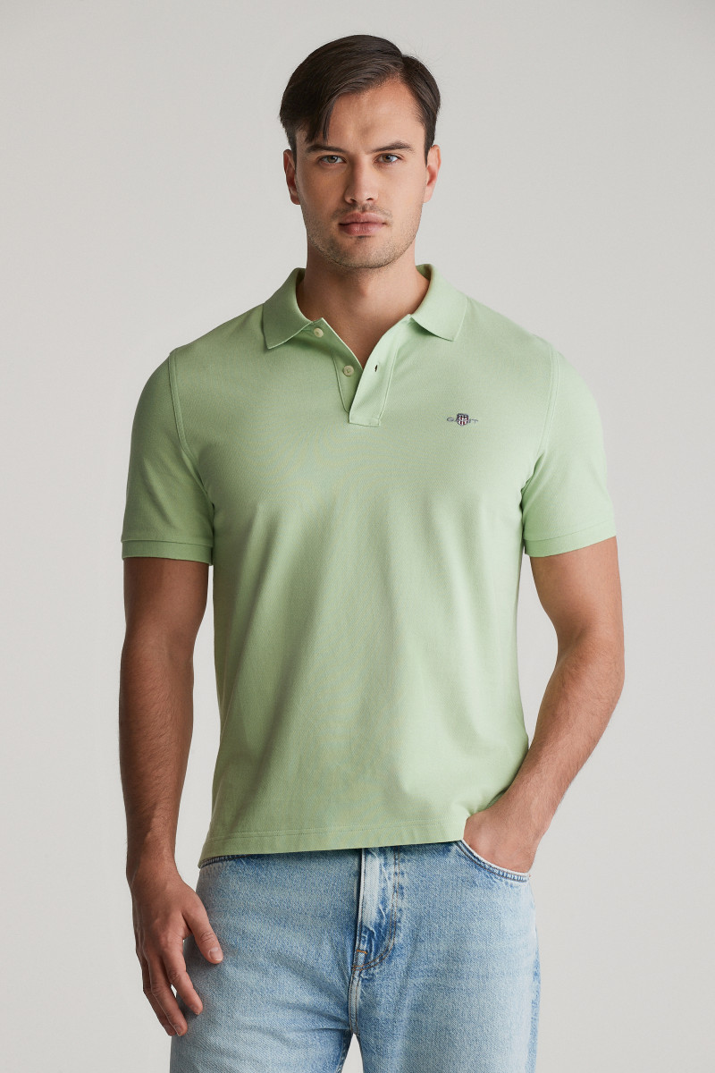 E-shop POLOKOŠILE GANT REG SHIELD SS PIQUE POLO APPLE GREEN