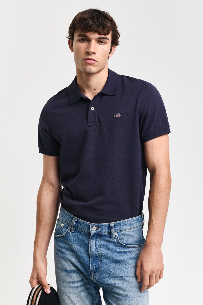 POLOKOŠEĽA GANT REG SHIELD SS PIQUE POLO EVENING BLUE