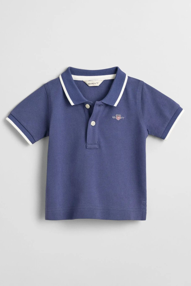 POLOKOŠILE GANT CONTRAST TP SS PIQUE RUGGER DUSTY NAVY