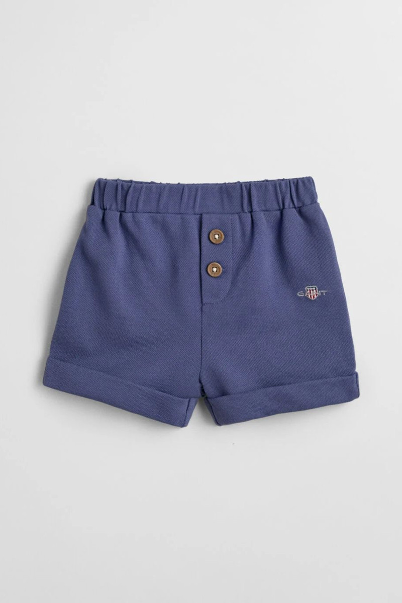 ŠORTKY GANT SHIELD PIQUE SHORTS DUSTY NAVY