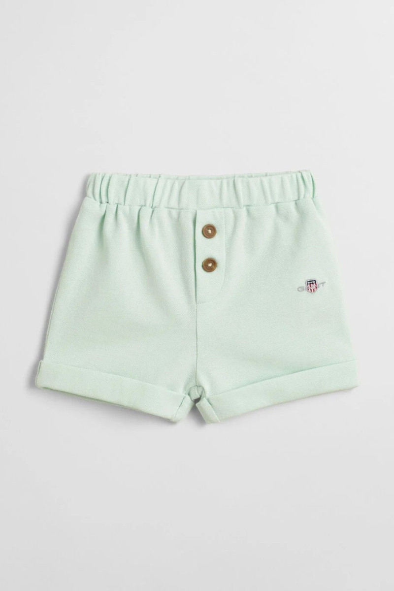 E-shop ŠORTKY GANT SHIELD PIQUE SHORTS FADED MINT