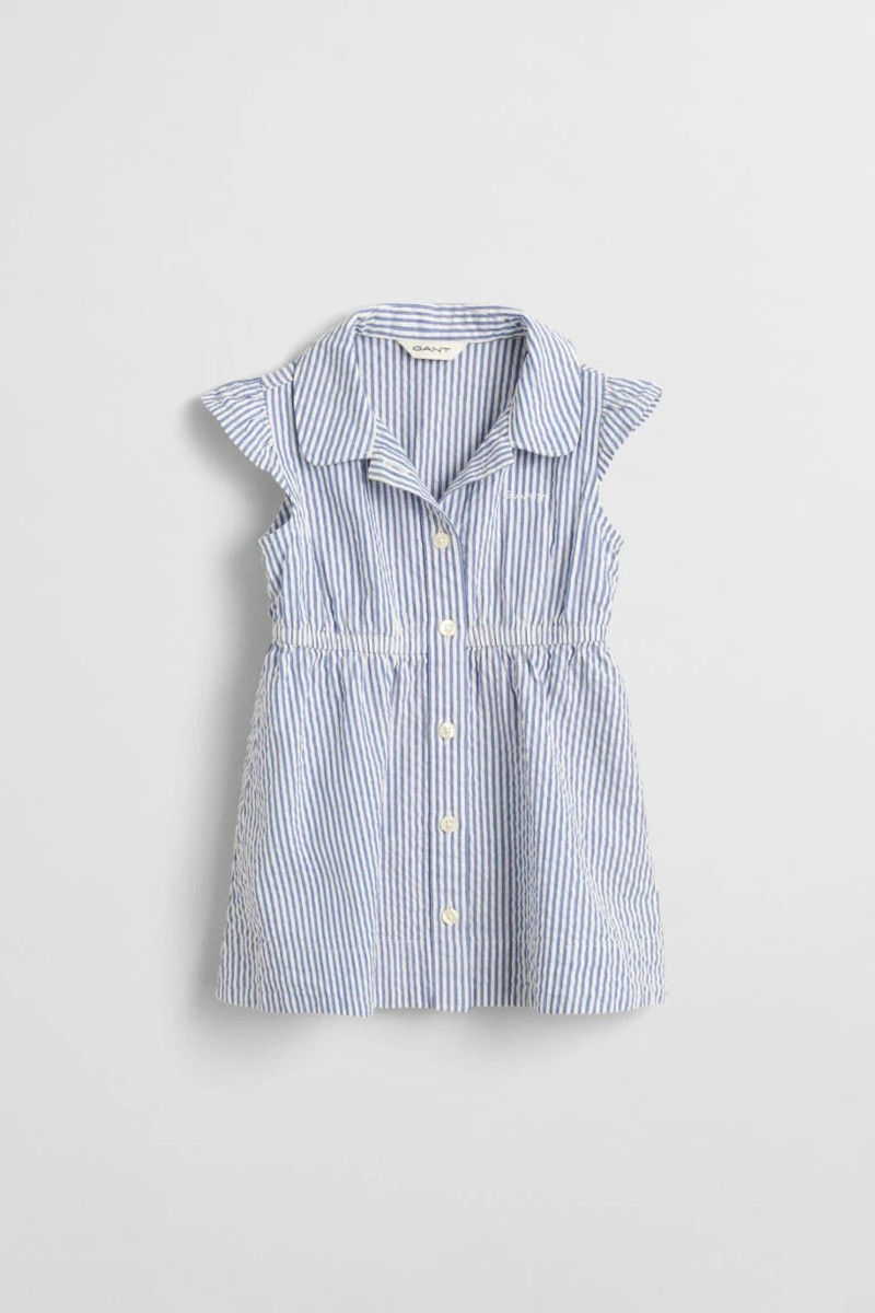 ŠATY GANT STRIPED SEERSUCKER DRESS RICH BLUE
