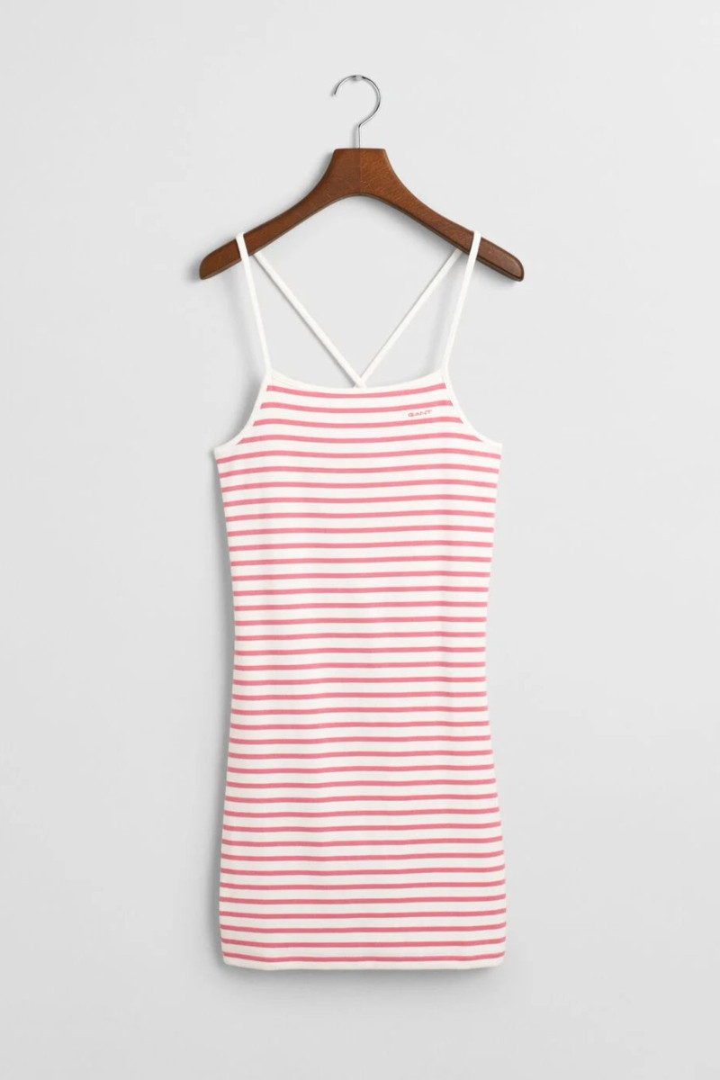 E-shop ŠATY GANT STRIPED TANK DRESS BLUSH PINK