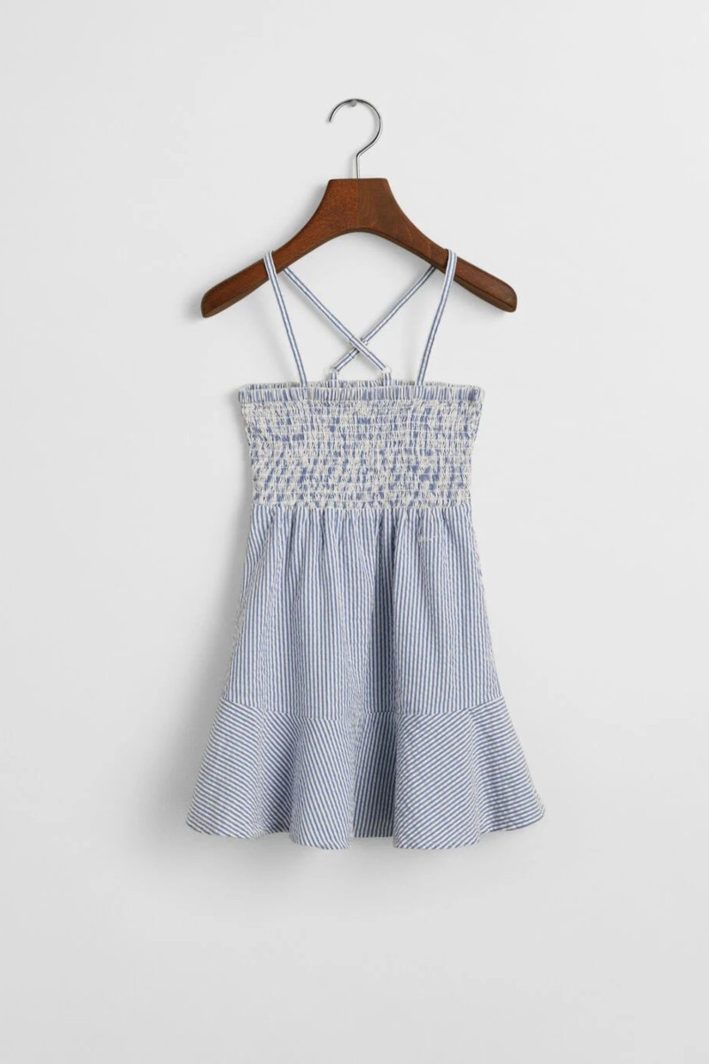 ŠATY GANT STRIPED SEERSUCKER DRESS RICH BLUE