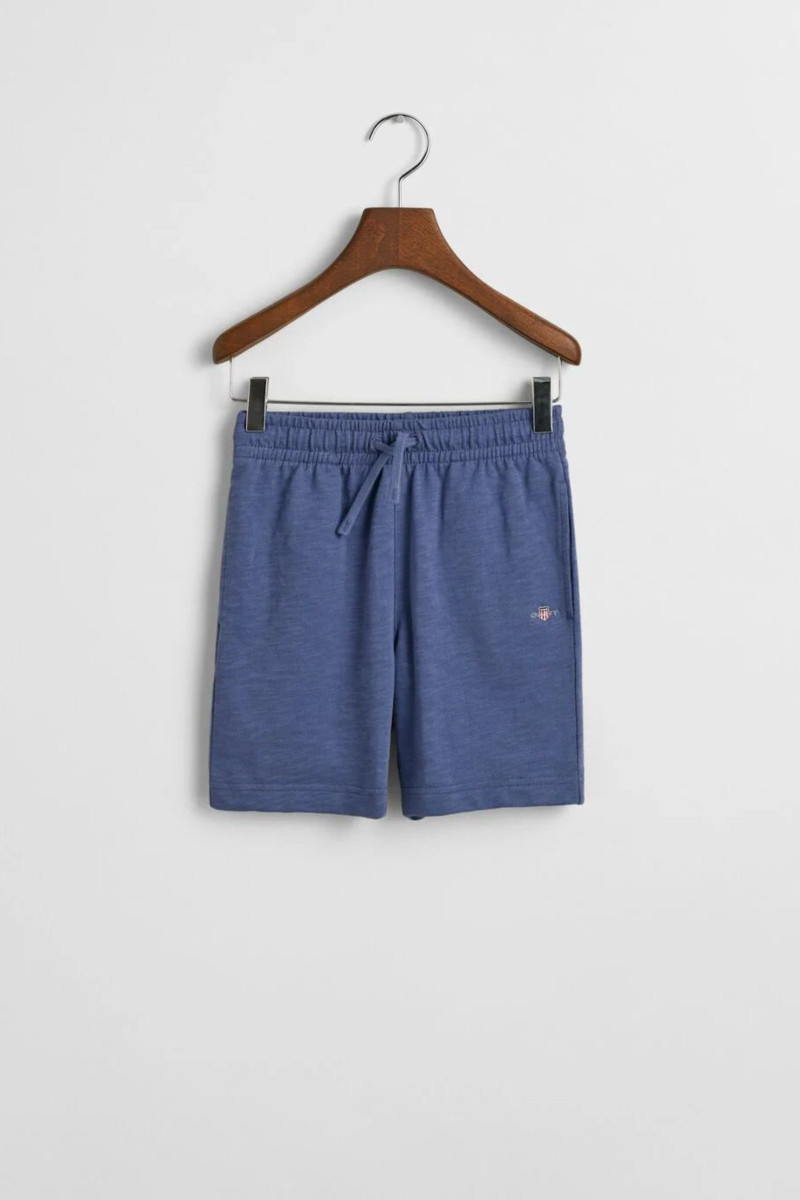 TEPLÁKOVÉ ŠORTKY GANT SHIELD COTTON SLUB SHORTS DUSTY NAVY
