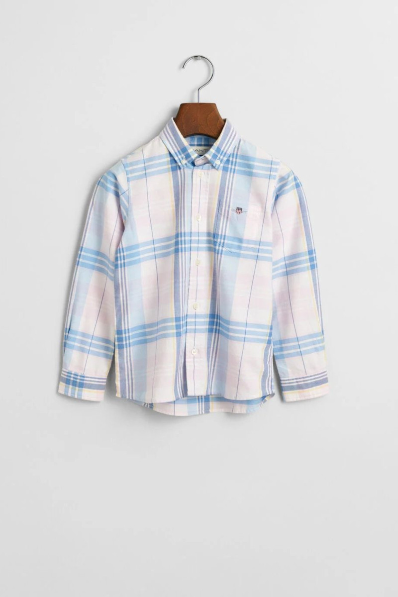 KOŠILE GANT CHECKED OXFORD BD LS SHIRT LIGHT PINK