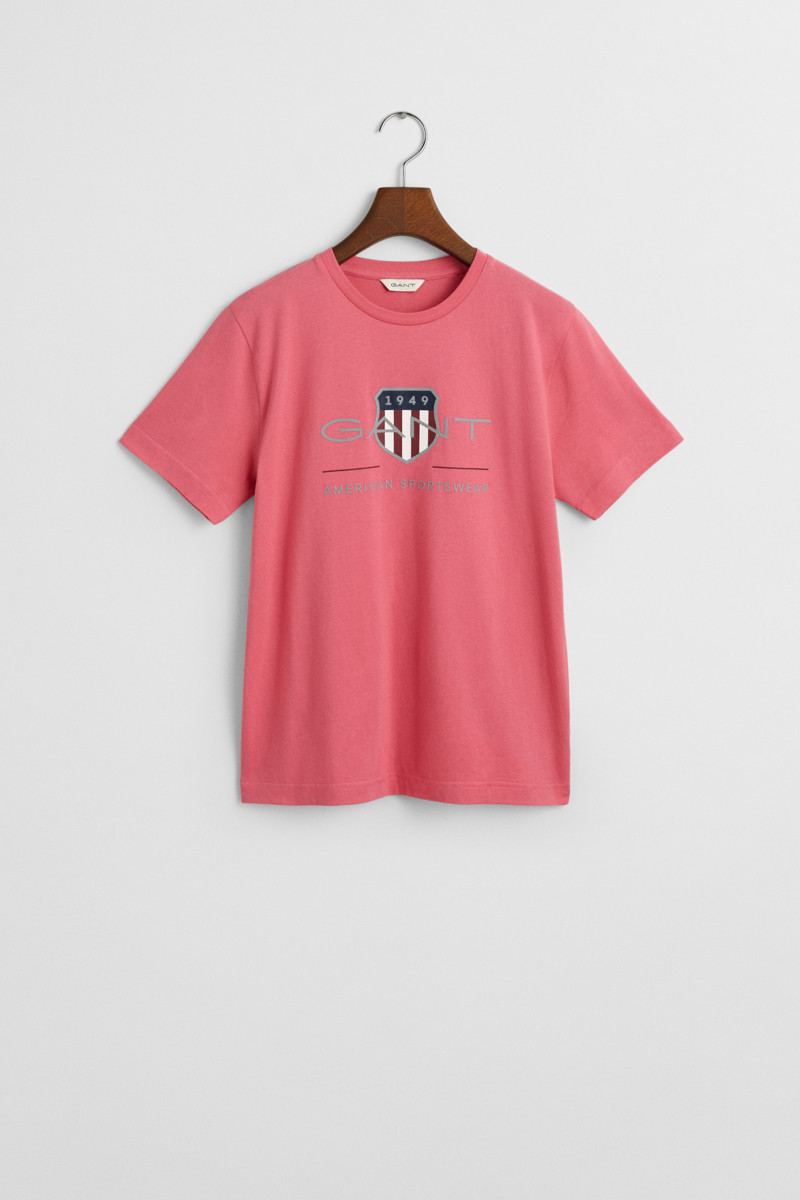 E-shop TRIČKO GANT ARCHIVE SHIELD SS T-SHIRT BLUSH PINK