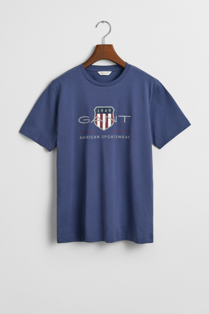 E-shop TRIČKO GANT ARCHIVE SHIELD SS T-SHIRT DUSTY NAVY