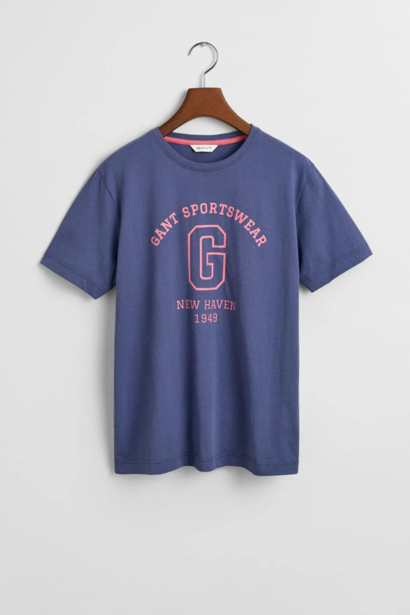 E-shop TRIČKO GANT SPORTSWEAR ARCH T-SHIRT DUSTY NAVY