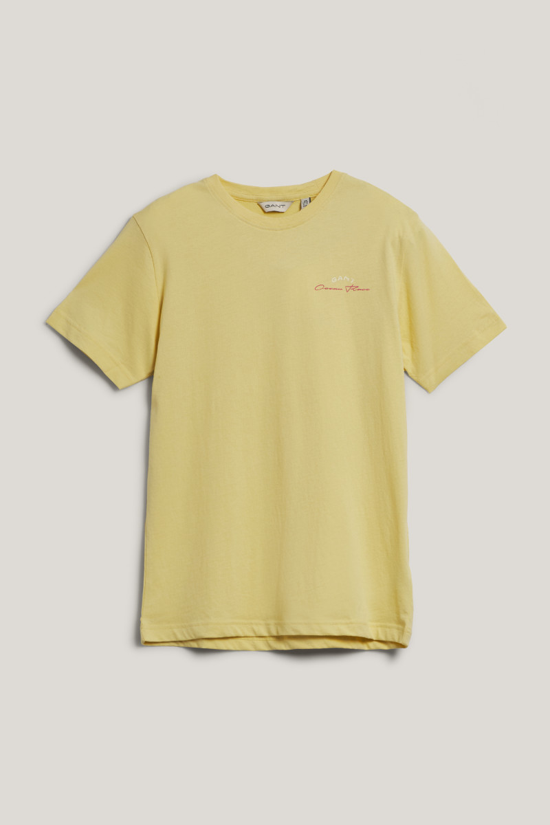 TRIČKO GANT SAILING GAPHIC T-SHIRT DUSTY LIGHT YELLOW