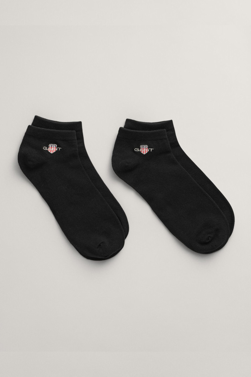 E-shop PONOŽKY GANT SHIELD SNEAKER SOCKS 2-PACK BLACK