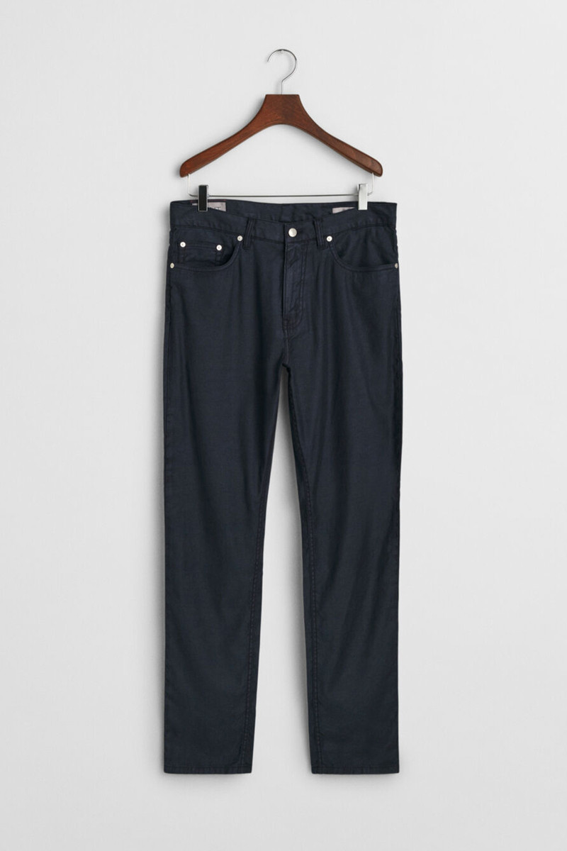 E-shop DŽÍNY GANT SLIM COT/LINEN JEANS EVENING BLUE