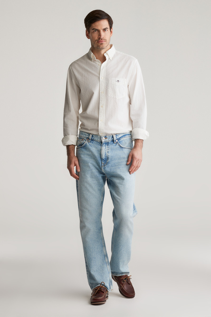 DŽÍNY GANT STRAIGHT FIT JEANS LIGHT BLUE VINTAGE
