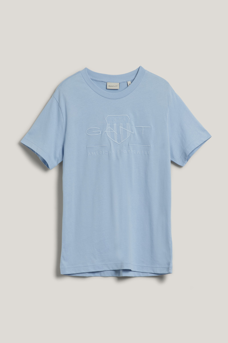 E-shop TRIČKO GANT REG TONAL SHIELD SS T-SHIRT FRESH BLUE
