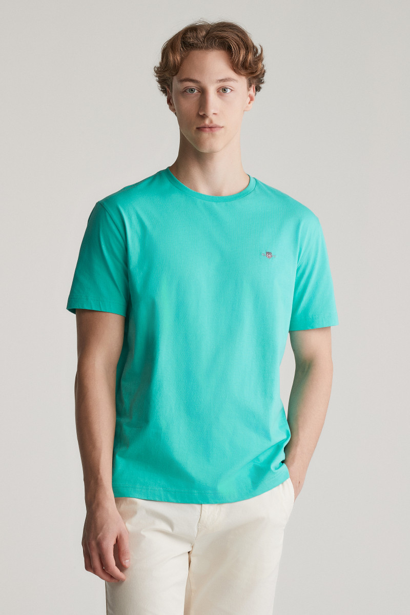 E-shop TRIČKO GANT REG SHIELD SS T-SHIRT TROPIC BLUE