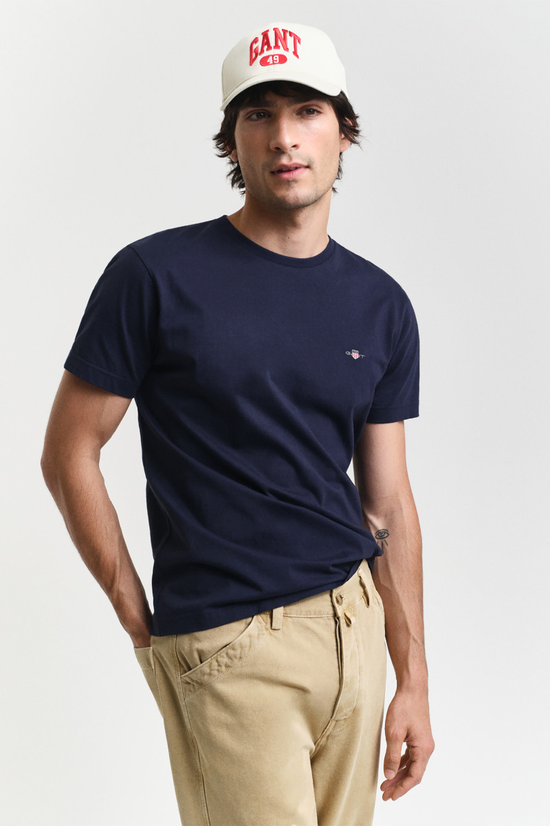 TRIČKO GANT SLIM SHIELD SS T-SHIRT EVENING BLUE