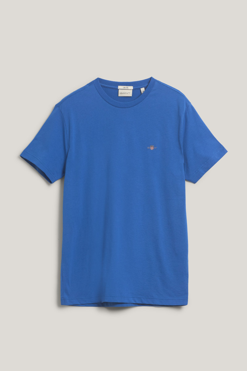 E-shop TRIČKO GANT SLIM SHIELD SS T-SHIRT RICH BLUE