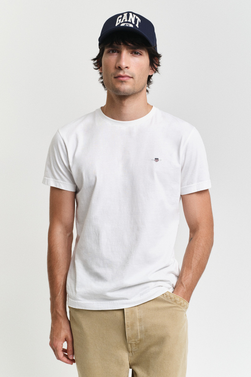 TRIČKO GANT SLIM SHIELD SS T-SHIRT WHITE