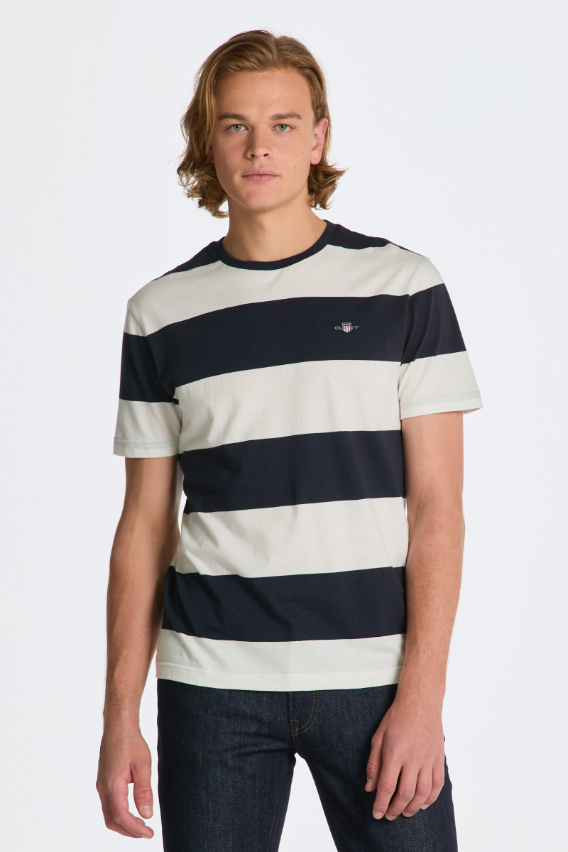 E-shop TRIČKO GANT BAR STRIPE SS T-SHIRT EGGSHELL