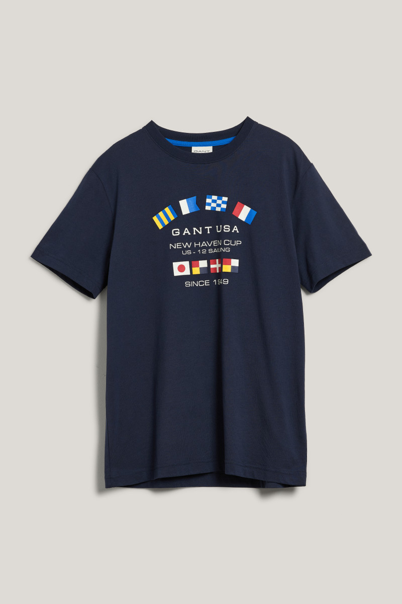 GANT Maglietta Reg Archive Shield EMB SS T-Shirt, Nero, XXS Uomo