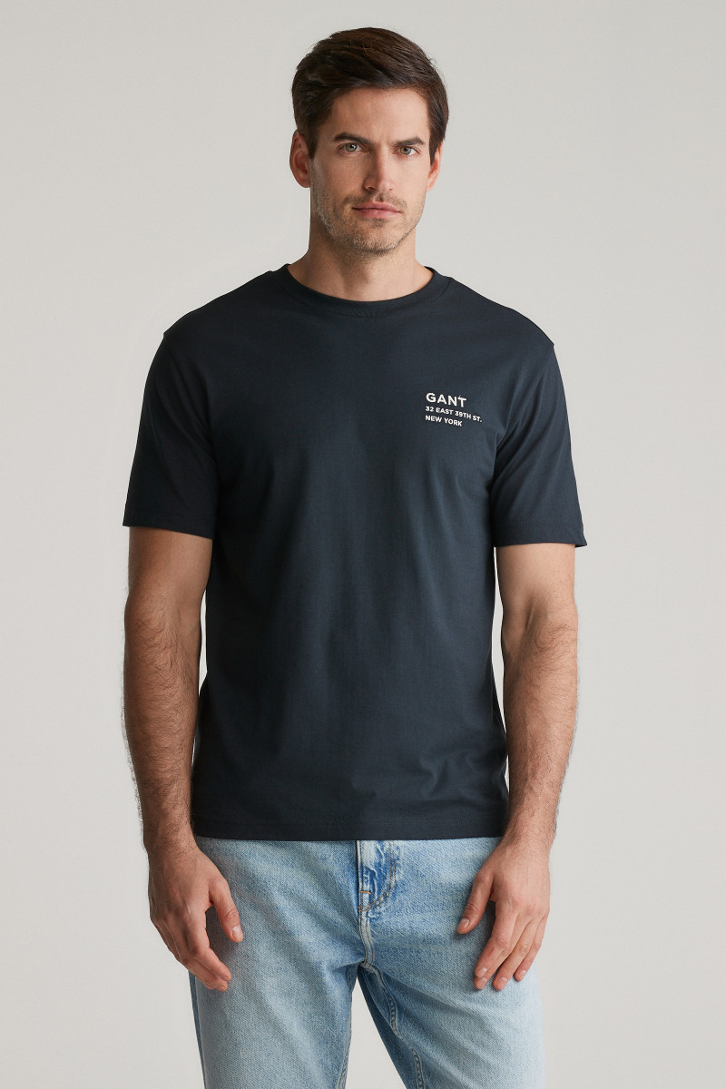 TRIČKO GANT SMALL GRAPHIC SS TSHIRT BLACK
