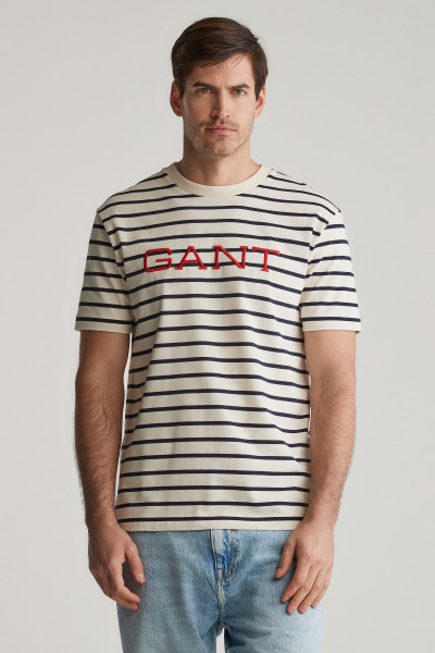 PÓLÓ GANT GRAPHIC STRIPED SS TSHIRT - Kép 1