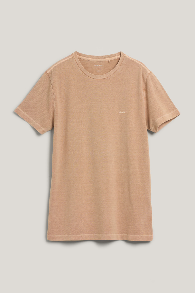 E-shop TRIČKO GANT SLIM SUNFADED SS PIQUE TSHIRT DRY SAND