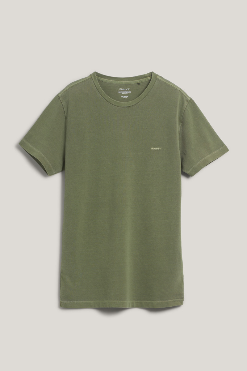 E-shop TRIČKO GANT SLIM SUNFADED SS PIQUE TSHIRT KALAMATA GREEN