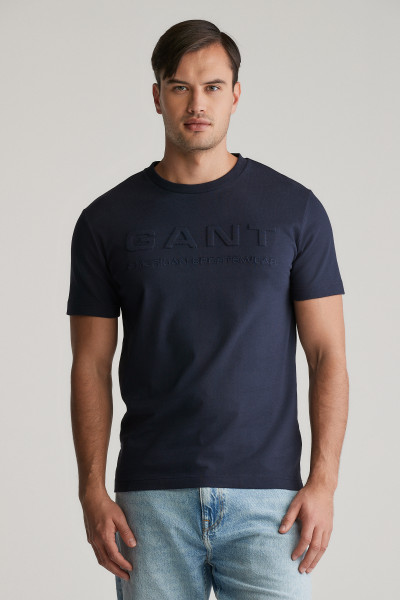 TRIČKO GANT EMBOSSED SS TSHIRT - Fotografia č. 1
