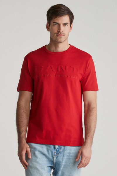 TRIČKO GANT EMBOSSED SS TSHIRT - Fotografia č. 1