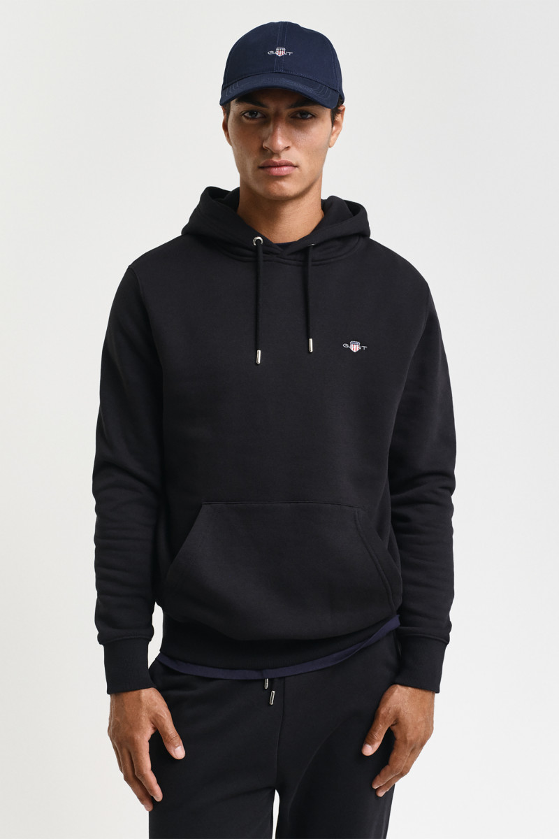 MIKINA GANT REG SHIELD HOODIE BLACK