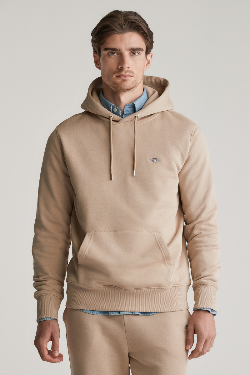 E-shop MIKINA GANT REG SHIELD HOODIE DRY SAND
