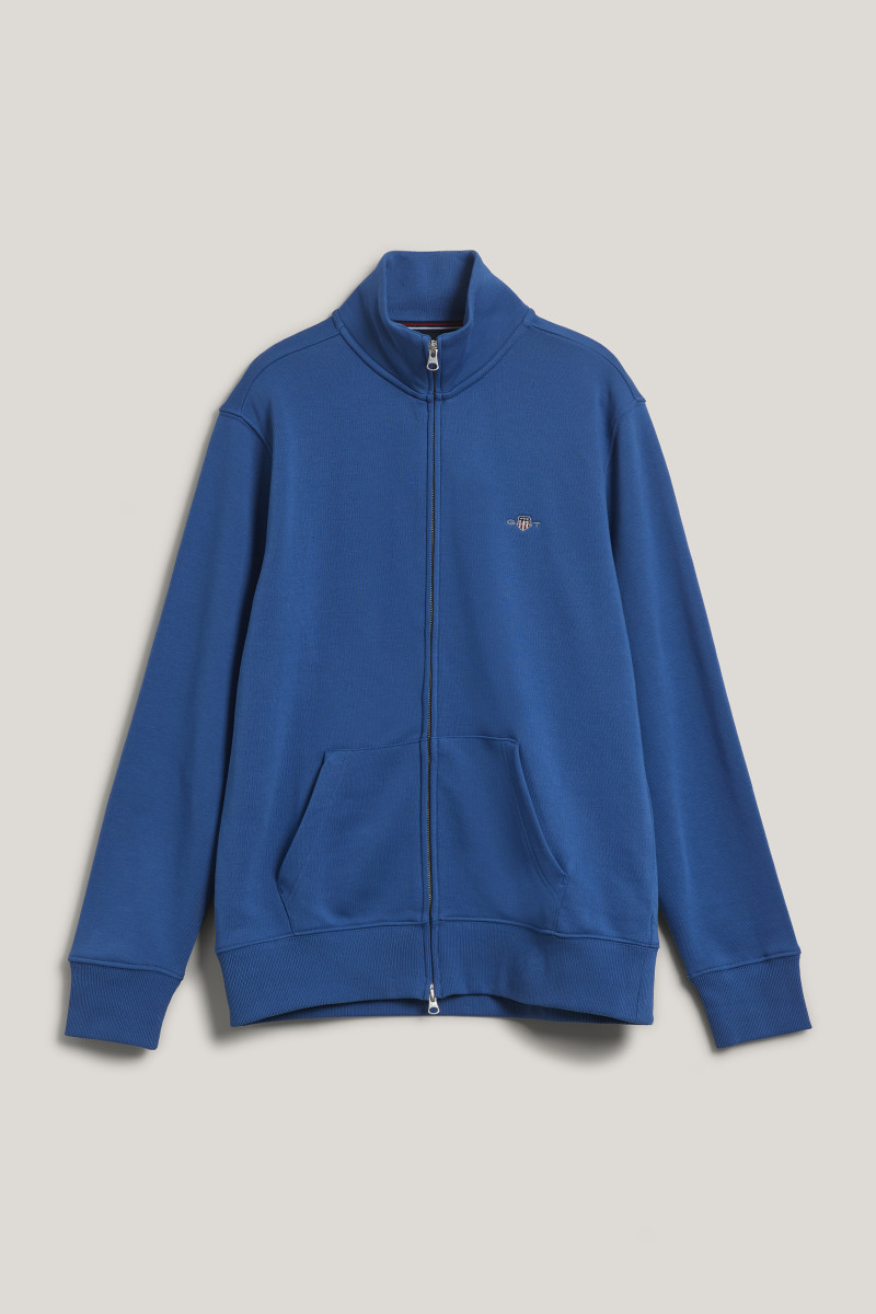 MIKINA GANT REG SHIELD FULL ZIP SWEAT RICH BLUE