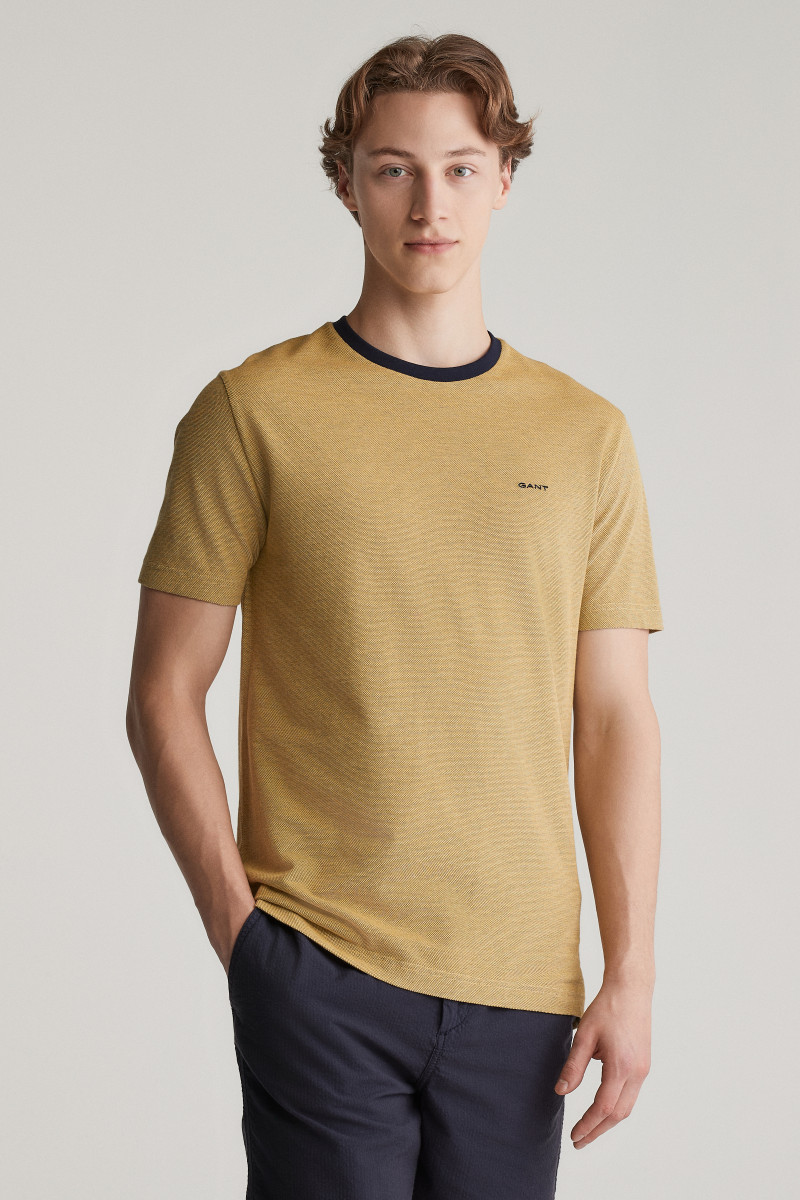 TRIČKO GANT 4-COL OXFORD REGULAR SS T-SHIRT BANANA YELLOW