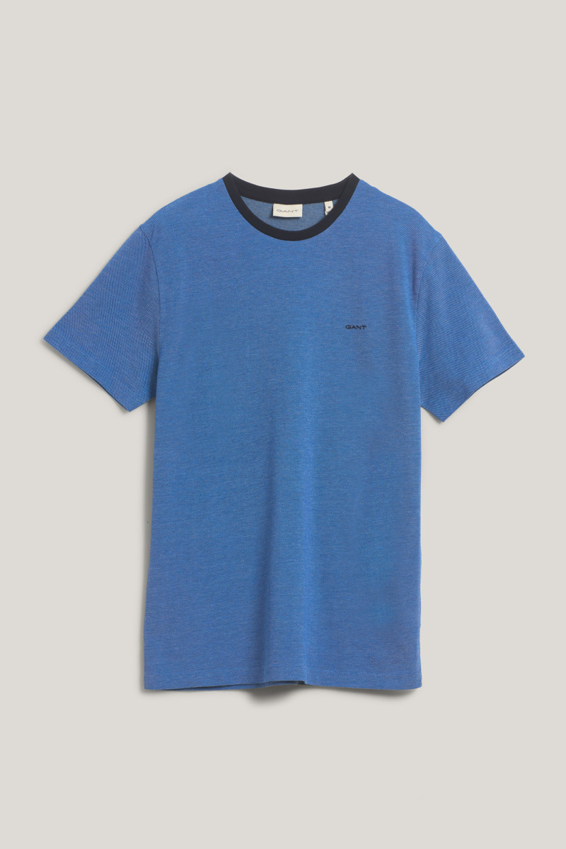E-shop TRIČKO GANT 4-COL OXFORD REGULAR SS T-SHIRT DAY BLUE