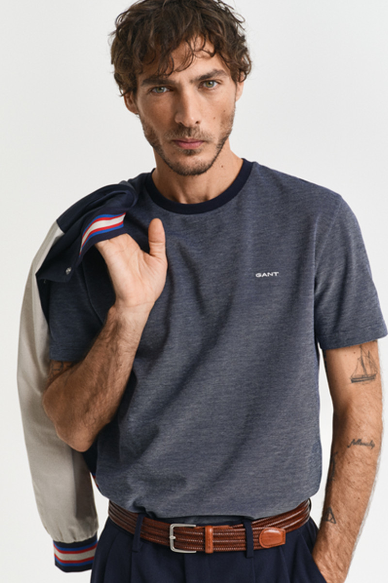 TRIČKO GANT 4-COL OXFORD REGULAR SS T-SHIRT PERSIAN BLUE