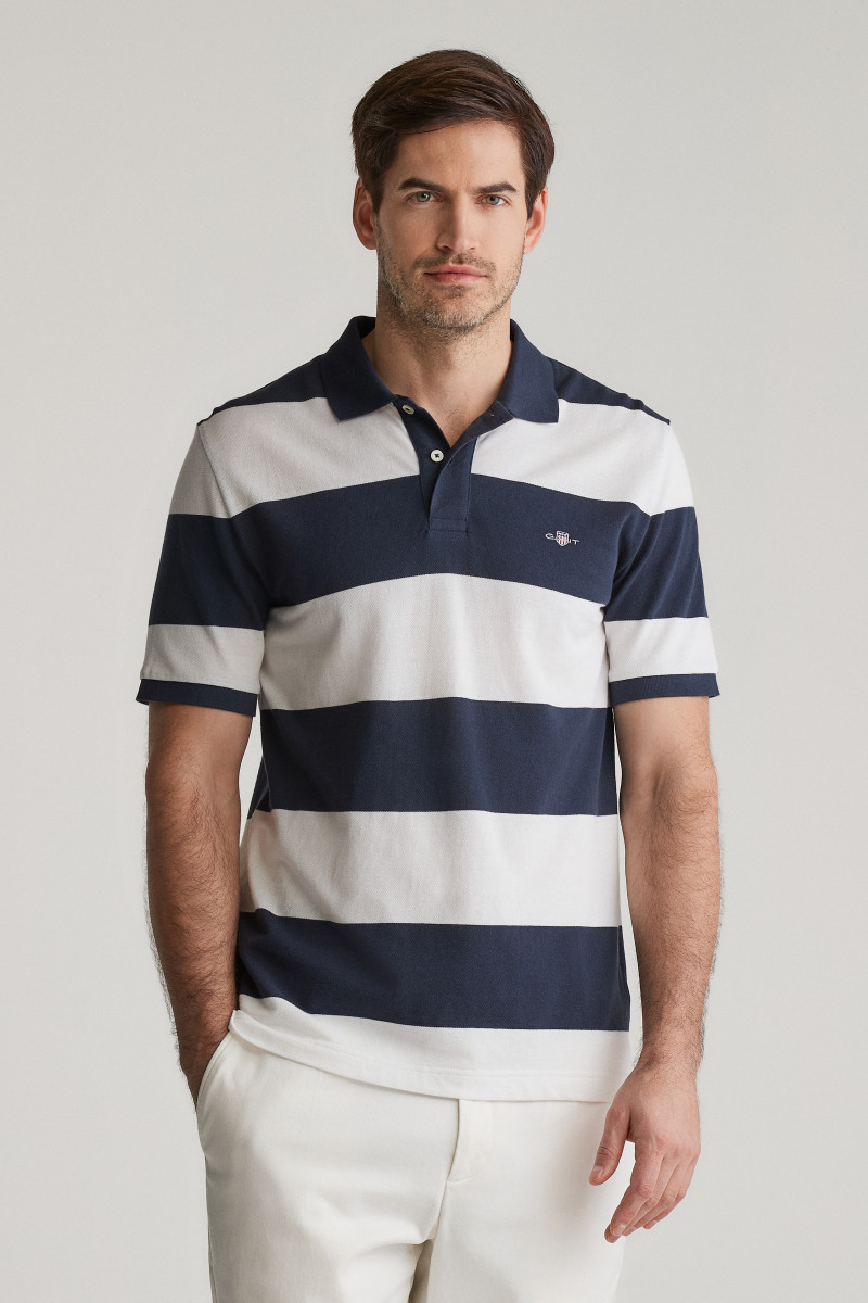 POLOKOŠILE GANT BLOCK STRIPE POLO EVENING BLUE