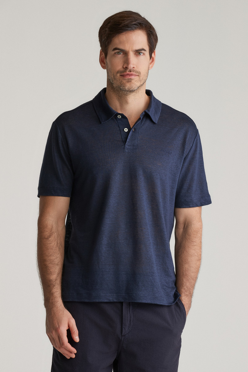 POLOKOŠEĽA GANT LINEN SS POLO EVENING BLUE