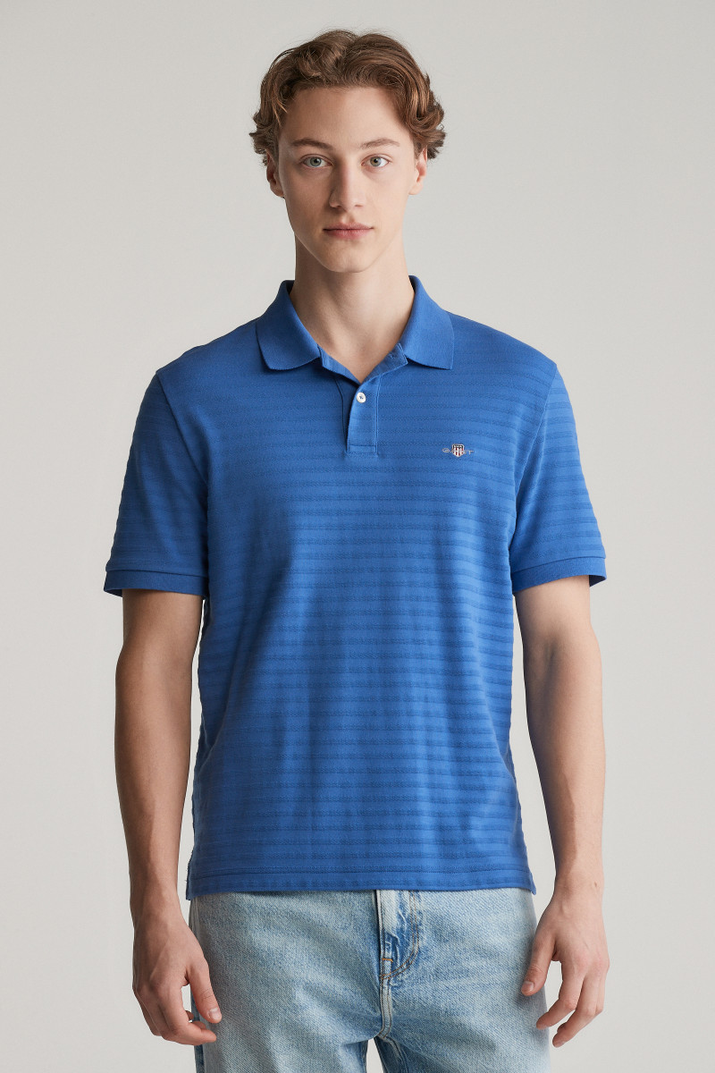 E-shop POLOKOŠILE GANT TEXTURE STRIPE POLO RICH BLUE